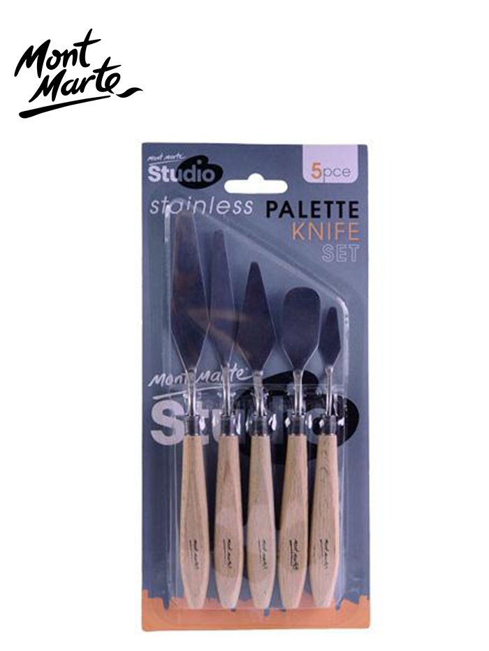 Mont Marte Studio Palette Knife Set, 5 Piece